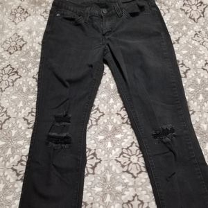 Kancan black skinny jeans with some distressing